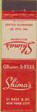 Matchbook Cover - Shina's New York City Midget