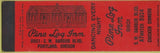 Matchbook Cover - Pine Log Inn Portland OR SAMPLE Midget