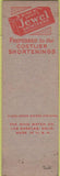 Matchbook Cover - Jewel Shortening SAMPLE Midget