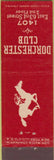 Matchbook Cover - Dorchester Club New York City Midget