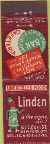 Matchbook Cover - Linden New York City Midget