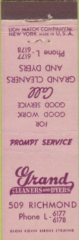 Matchbook Cover - Grand Cleaners no town Midget