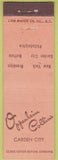 Matchbook Cover - Oppenheim Collins Garden City NYC Buffalo Midget