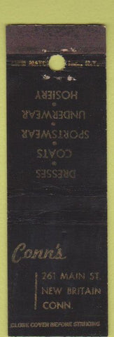 Matchbook Cover - Conn's New Britain CT Midget
