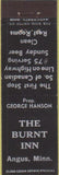 Matchbook Cover - Burnt Inn Angus MN Midget