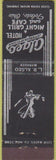 Matchbook Cover - Algeo Hotel Toledo OH Midget