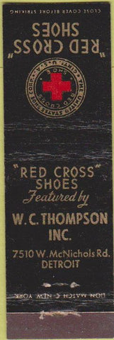 Matchbook Cover - Red Cross Shoes Detroit MI Midget