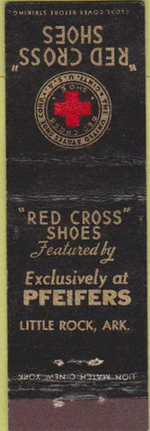 Matchbook Cover - Red Cross Shoes Little Rock AR Midget