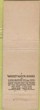 Matchbook Cover - Wellesley women's clothes Niagara Falls NY Midget