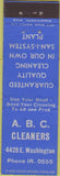 Matchbook Cover - ABC Cleaners  Midget