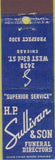 Matchbook Cover - HP Sullivan Funeral Home Chicago IL Midget