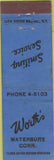 Matchbook Cover - Worth's Waterbury CT Midget