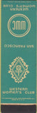 Matchbook Cover - Western Women's Club San Francisco CA SAMPLE Midget