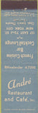 Matchbook Cover - Andre' Restaurant French New York City Midget
