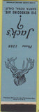 Matchbook Cover - Jack's Santa Rosa CA SAMPLE Midget