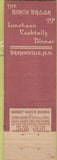 Matchbook Cover - Birch Brook Inn Bronxville NY Midget