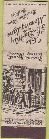 Matchbook Cover - Hi Da Way Memory Lane Boston MA Midget