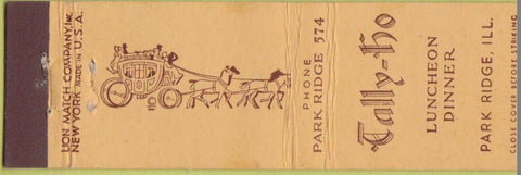 Matchbook Cover - Tally HO Park Ridge IL Midget