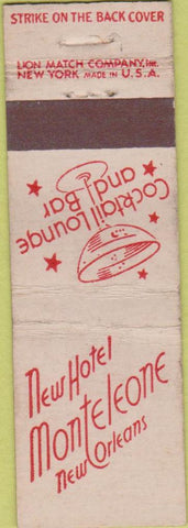 Matchbook Cover - New Hotel Monteleone New Orleans LA Midget