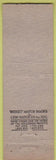 Matchbook Cover - Suss Plumbing Heating Minneapolis MN Midget