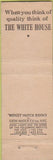 Matchbook Cover - White House Sutter Post Midget