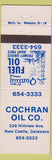 Matchbook Cover - Cochran Oil co New Castle DE