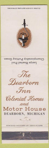 Matchbook Cover - Dearborn Inn Colonial Home Dearborn MI