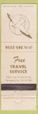 Matchbook Cover - Free Travel Service Temple City CA WEAR