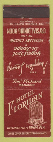 Matchbook Cover - Hotel Floridan Tampa FL