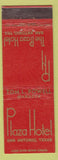 Matchbook Cover - Plaza Hotel San Antonio TX
