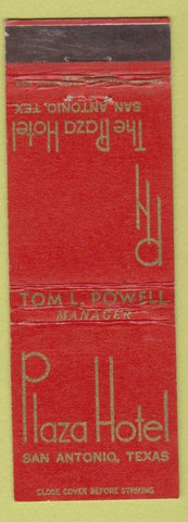 Matchbook Cover - Plaza Hotel San Antonio TX