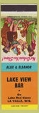 Matchbook Cover - Lake View Bar La Valle WI hillbilly