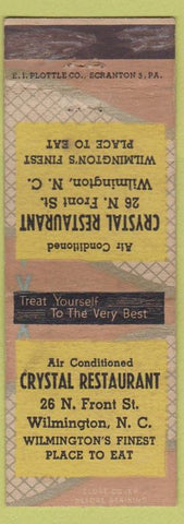Matchbook Cover - Crystal Restaurant Wilmington NC WEAR