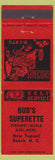 Matchbook Cover - Bud's Superette Fishing Tackle New Topsail Beach NC