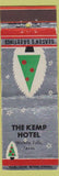 Matchbook Cover - Kemp Hotel Wichita Falls TX Christmas WEAR