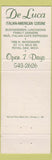 Matchbook Cover - DeLuca Royal Oak MI