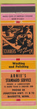 Matchbook Cover - Arnie's Standard oil gas Baudette MN