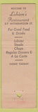 Matchbook Cover - Lahiere's Restaurant Princeton NJ WEAR