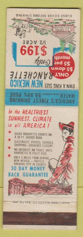 Matchbook Cover - Real Estate Deming NM Ranchette