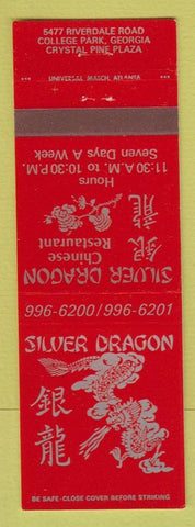 Matchbook Cover - Silver Dragon Chinese Restaurant College Park GA