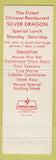 Matchbook Cover - Silver Dragon Chinese Restaurant College Park GA