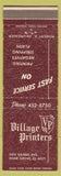 Matchbook Cover - Village Printers River Grove IL