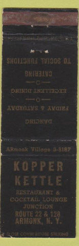 Matchbook Cover - Kopper Kettle Restaurant Armonk NY