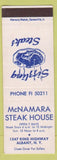 Matchbook Cover - McNamara Steak House Albany NY SAMPLE