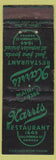 Matchbook Cover - Harris Restaurant Denver CO WEAR