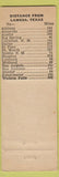 Matchbook Cover - Westerner Motel Lamesa TX