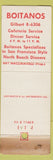 Matchbook Cover - Boitanos Sacramento CA WEAR