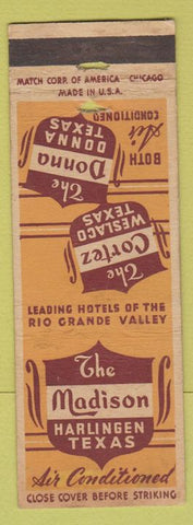 Matchbook Cover - The Madison Harlingen TX Weslaco Donna