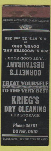 Matchbook Cover - Cornett's Restaurant Dover OH