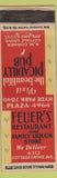 Matchbook Cover - Feuer's Restaurant Picadilly Pub New York City?